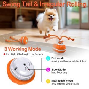 Peppy Pet Ball for Dogs, Dog Interactive Toys,Motion Activate Rolling Ball for Puppy/Small Dogs
